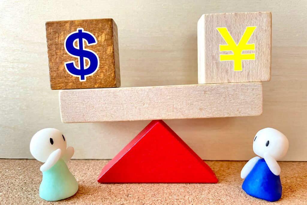 円とドルをイメージした写真