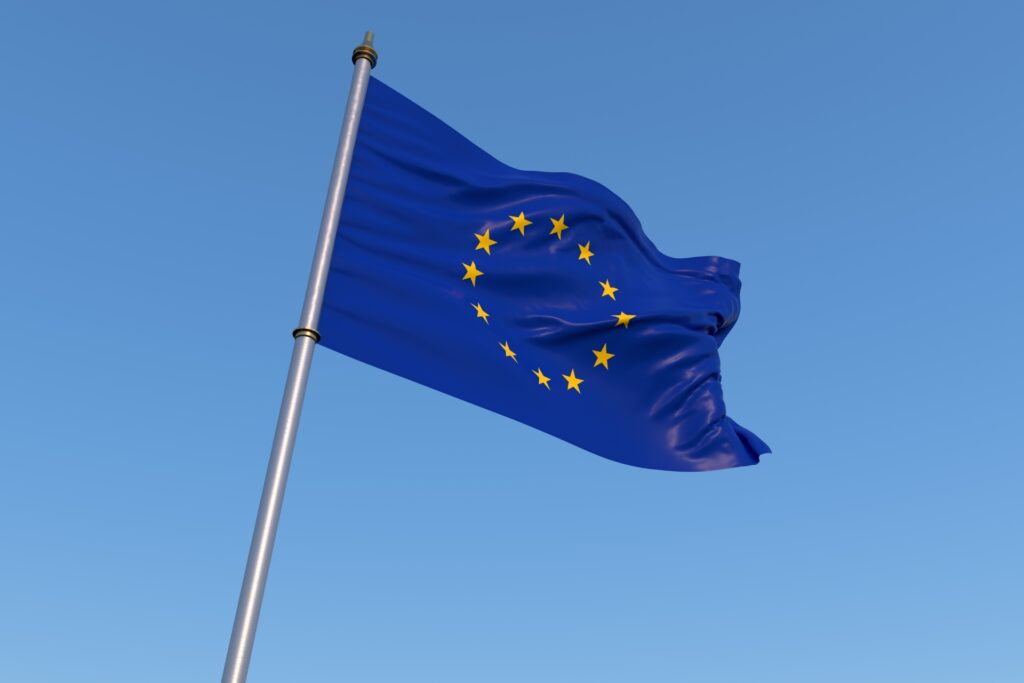 EUの国旗を撮影した写真