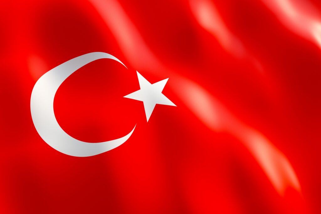 トルコの国旗を撮影した写真