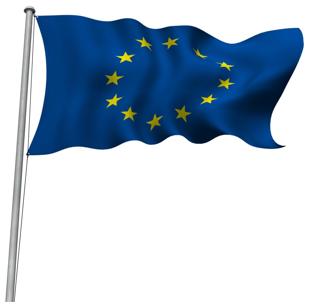 EUの国旗を撮影した写真