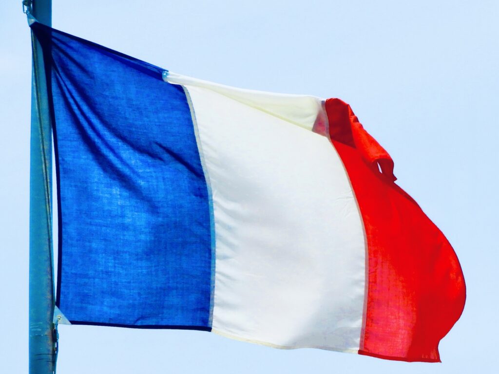 フランスの国旗を撮影した写真